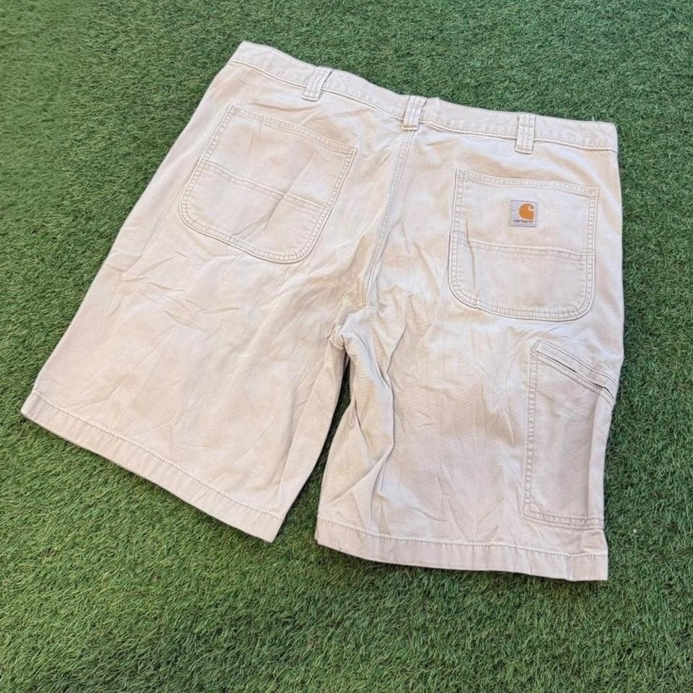 Carhartt white/cream cargo shorts relaxed fit 40